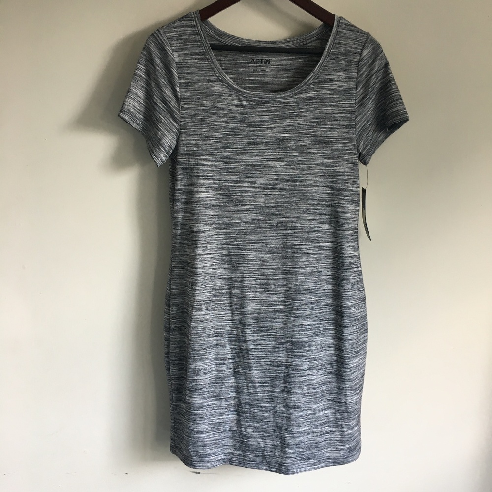 Apt. 9 | Grey Soft T-Shirt Knee Length Dress S